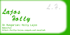 lajos holly business card